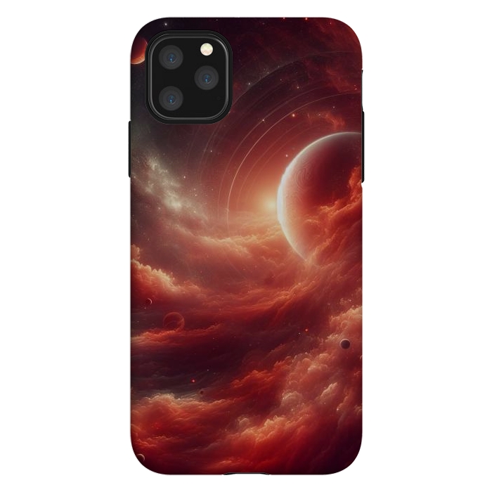 iPhone 11 Pro Max StrongFit Red Universe by JohnnyVillas