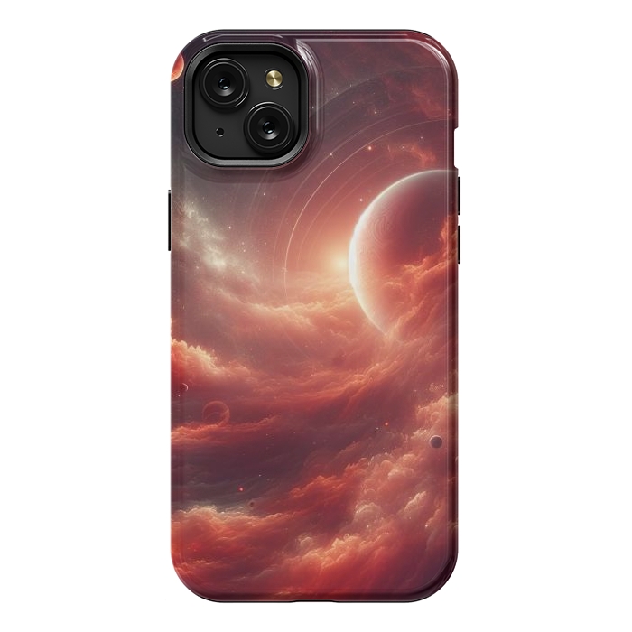 iPhone 15 Plus StrongFit Red Universe by JohnnyVillas