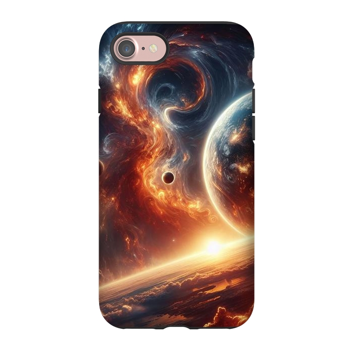iPhone 7 StrongFit Fire Sunset Universe by JohnnyVillas