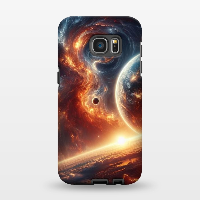 Galaxy S7 EDGE StrongFit Fire Sunset Universe by JohnnyVillas