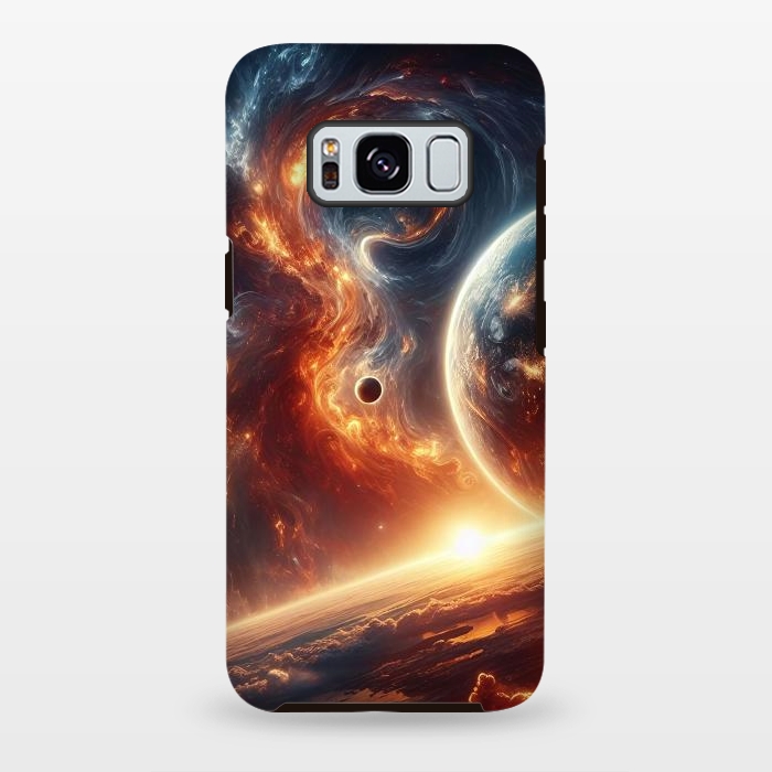 Galaxy S8 plus StrongFit Fire Sunset Universe by JohnnyVillas