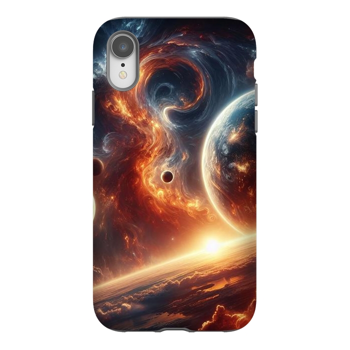 iPhone Xr StrongFit Fire Sunset Universe by JohnnyVillas