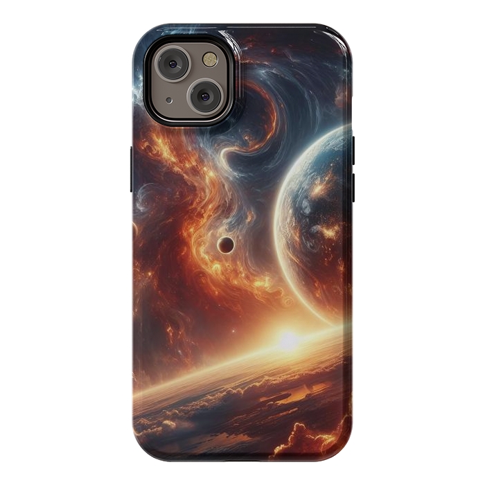 iPhone 14 Plus StrongFit Fire Sunset Universe by JohnnyVillas