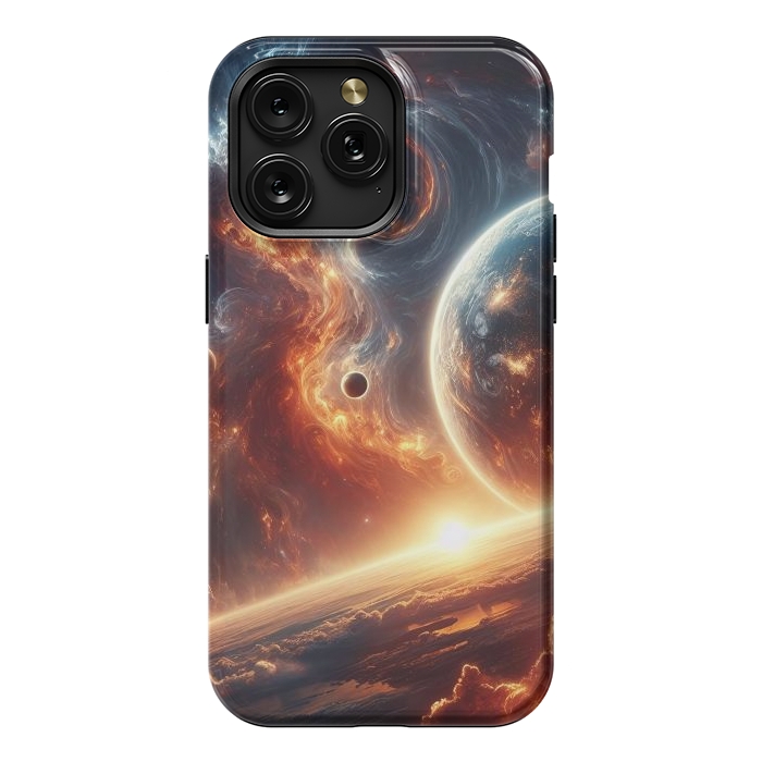 iPhone 15 Pro Max StrongFit Fire Sunset Universe by JohnnyVillas