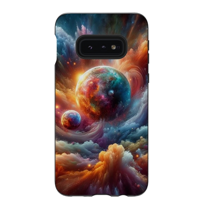 Galaxy S10e StrongFit Splash Paint Universe by JohnnyVillas