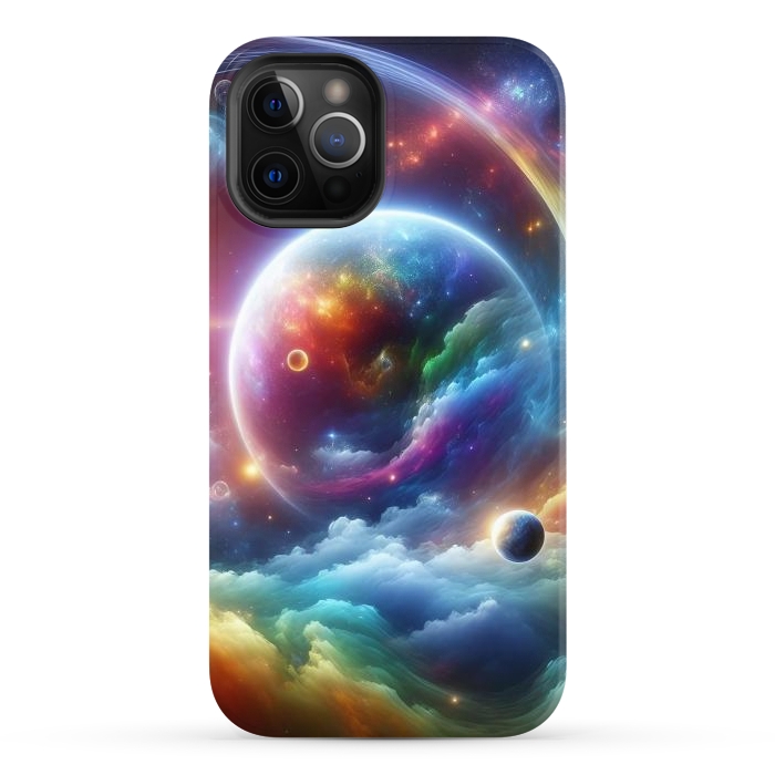 iPhone 12 Pro Max StrongFit Rainbow Universe by JohnnyVillas