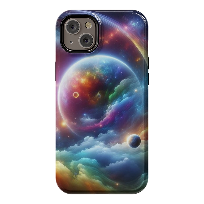 iPhone 14 Plus StrongFit Rainbow Universe by JohnnyVillas