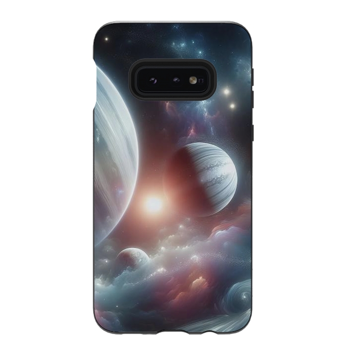 Galaxy S10e StrongFit Iridescent Universe by JohnnyVillas