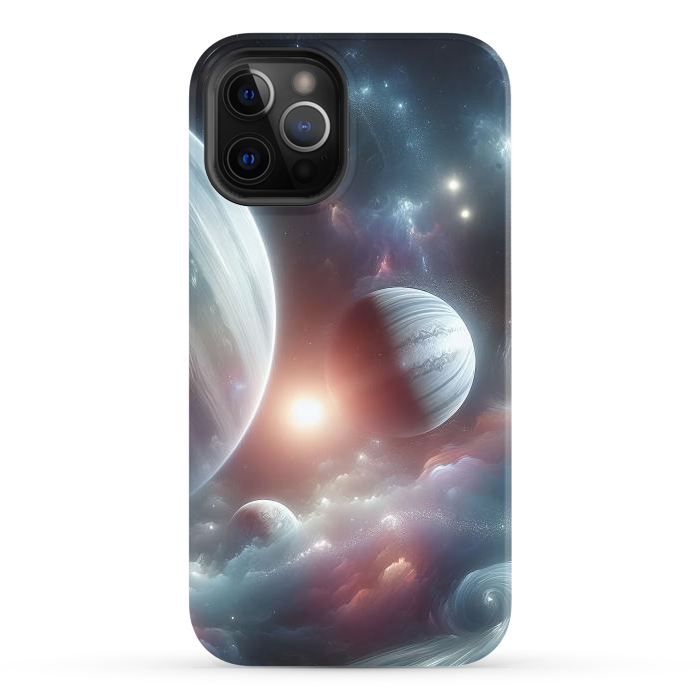 iPhone 12 Pro Max StrongFit Iridescent Universe by JohnnyVillas