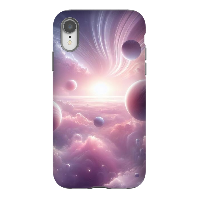 iPhone Xr StrongFit Lavender Universe by JohnnyVillas