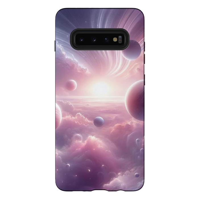 Galaxy S10 plus StrongFit Lavender Universe by JohnnyVillas