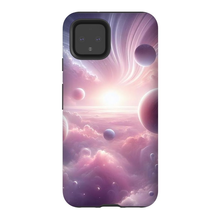 Pixel 4 StrongFit Lavender Universe by JohnnyVillas