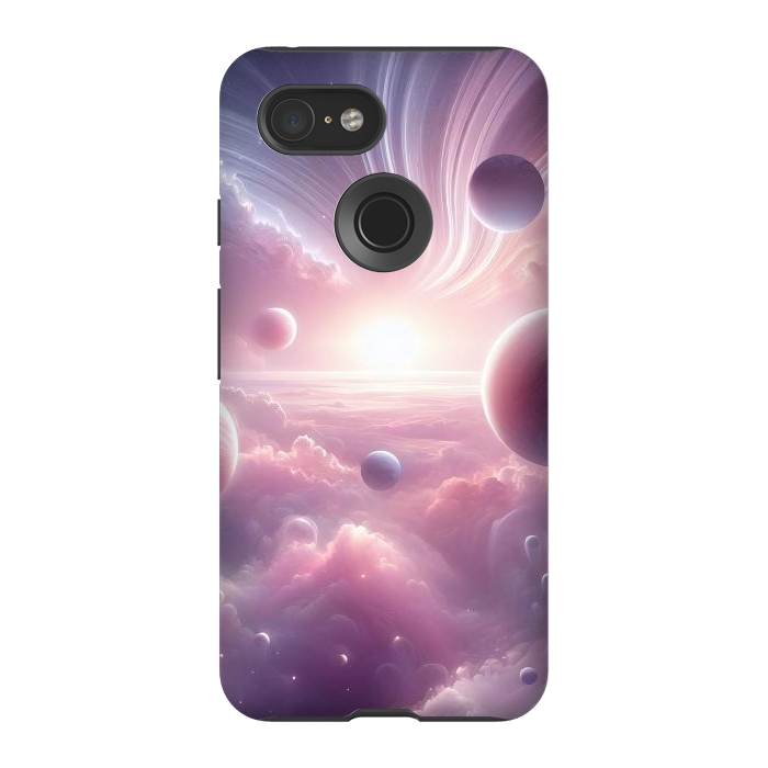 Pixel 3 StrongFit Lavender Universe by JohnnyVillas