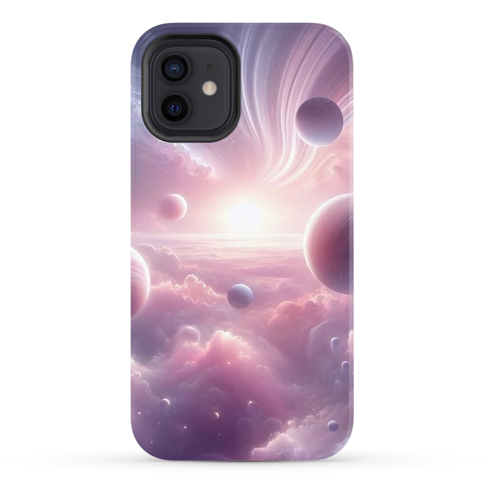 iPhone 12 StrongFit Lavender Universe by JohnnyVillas