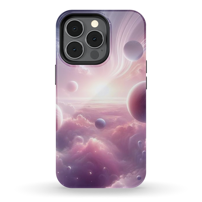 iPhone 13 pro StrongFit Lavender Universe by JohnnyVillas