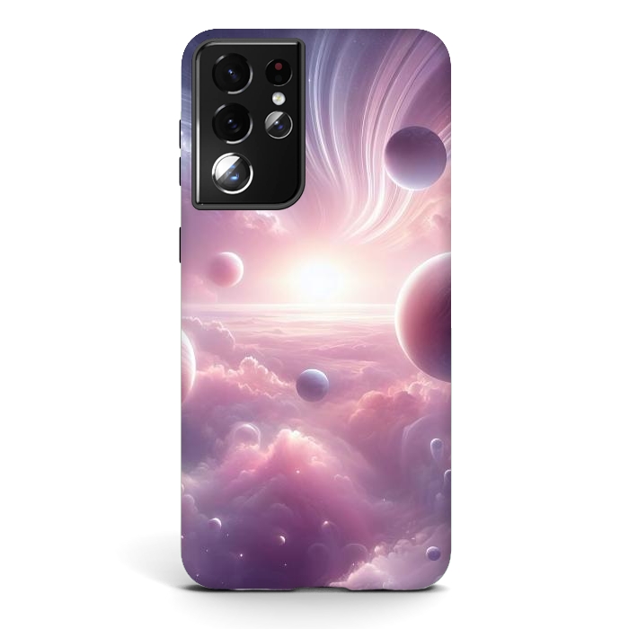 Galaxy S21 ultra StrongFit Lavender Universe by JohnnyVillas