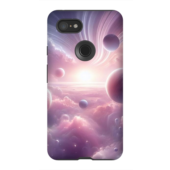 Pixel 3XL StrongFit Lavender Universe by JohnnyVillas