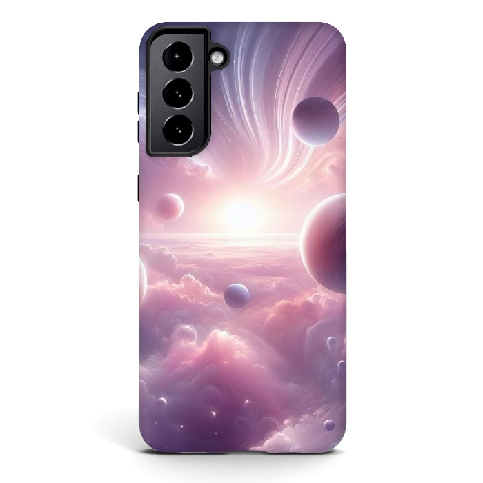 Galaxy S21 plus StrongFit Lavender Universe by JohnnyVillas