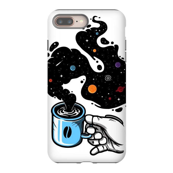 iPhone 8 plus StrongFit Space Coffee by LM2Kone