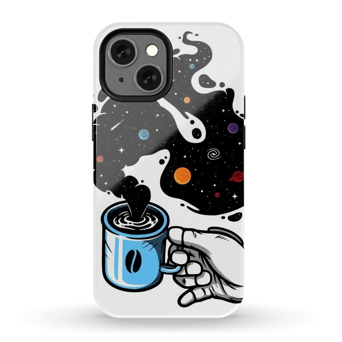 iPhone 12 mini StrongFit Space Coffee by LM2Kone
