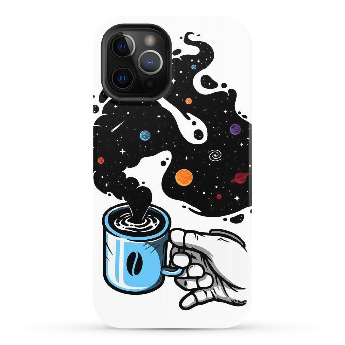 iPhone 12 Pro StrongFit Space Coffee by LM2Kone