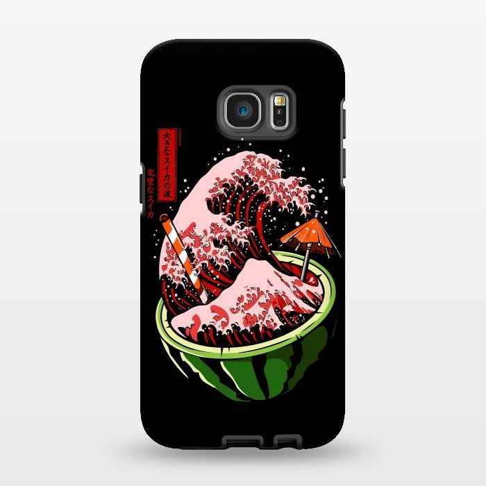 Galaxy S7 EDGE StrongFit The Great Wave Of Watermelon by LM2Kone