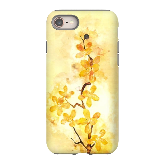iPhone 8 StrongFit Yellow Tropical Branch by Creativeaxle