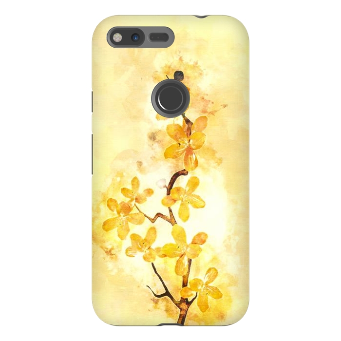 Pixel XL StrongFit Yellow Tropical Branch by Creativeaxle