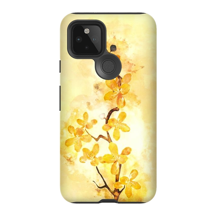 Pixel 5 StrongFit Yellow Tropical Branch by Creativeaxle