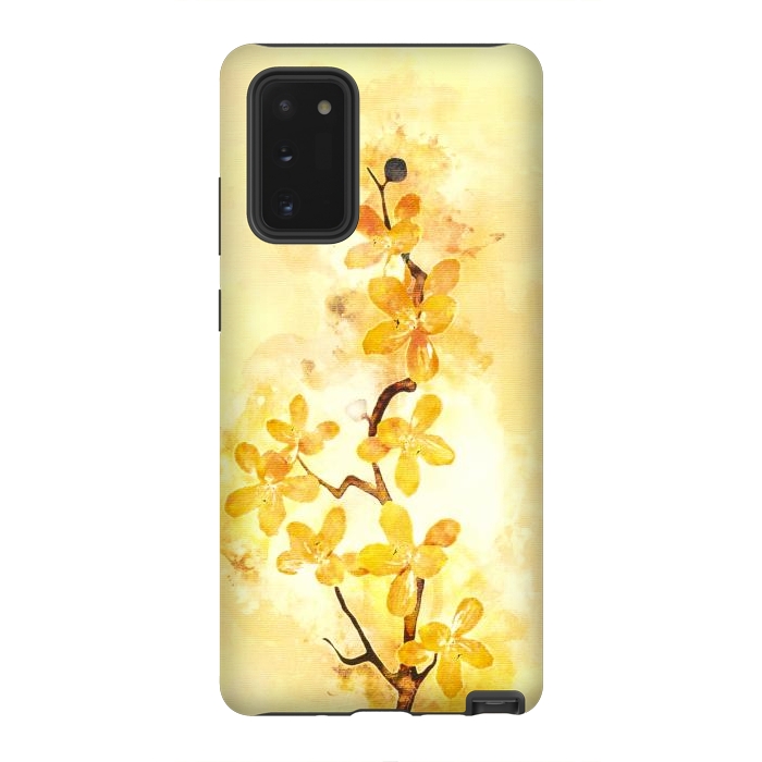 Galaxy Note 20 StrongFit Yellow Tropical Branch by Creativeaxle