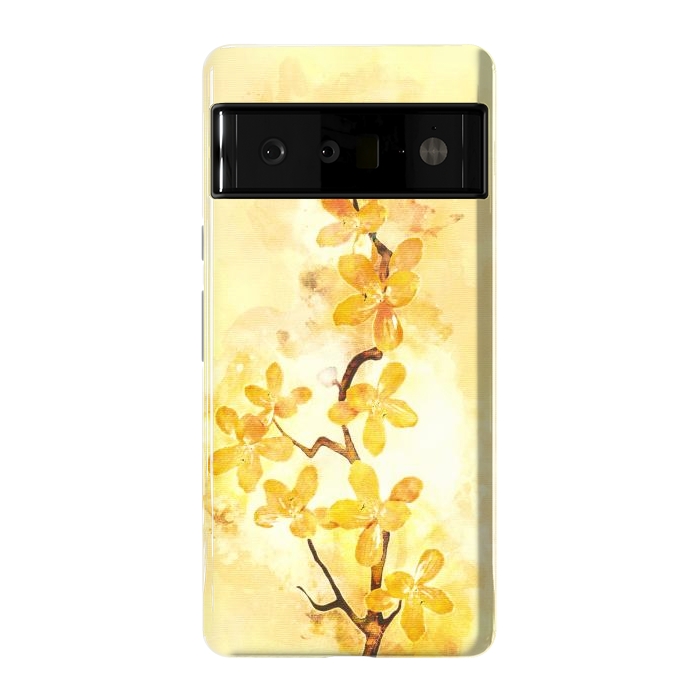 Pixel 6 Pro StrongFit Yellow Tropical Branch by Creativeaxle