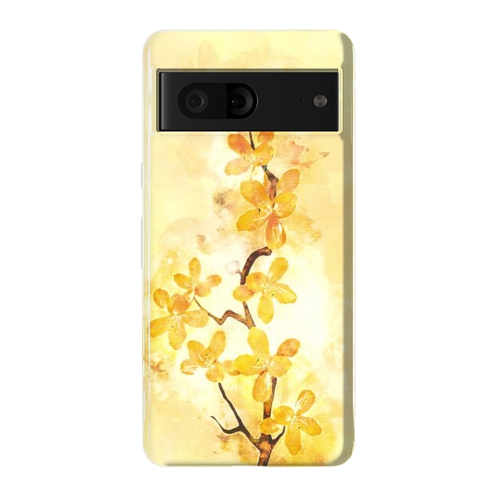 Pixel 7 StrongFit Yellow Tropical Branch by Creativeaxle
