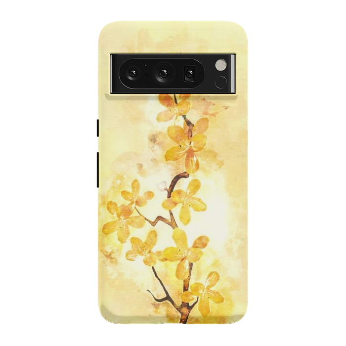 Pixel 8 Pro StrongFit Yellow Tropical Branch by Creativeaxle