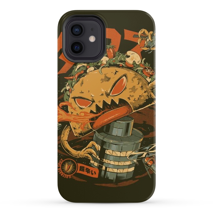 iPhone 12 StrongFit Spicy Taco Attack by Ilustrata