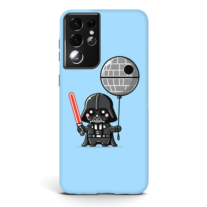 Galaxy S21 ultra StrongFit Mini Vader - Come to the Cute Side by Mitxel Gonzalez