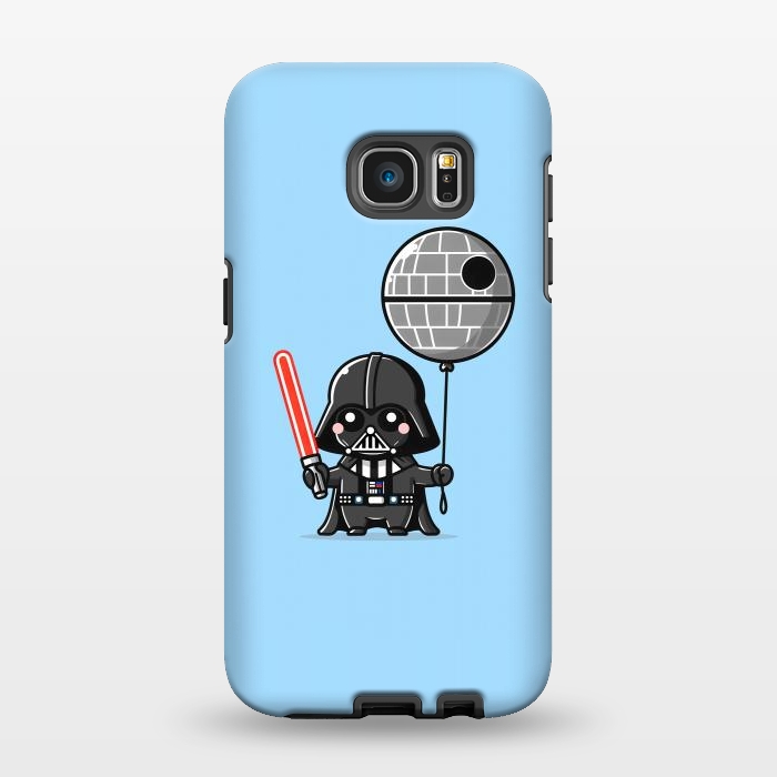 Galaxy S7 EDGE StrongFit Mini Vader - Come to the Cute Side by Mitxel Gonzalez