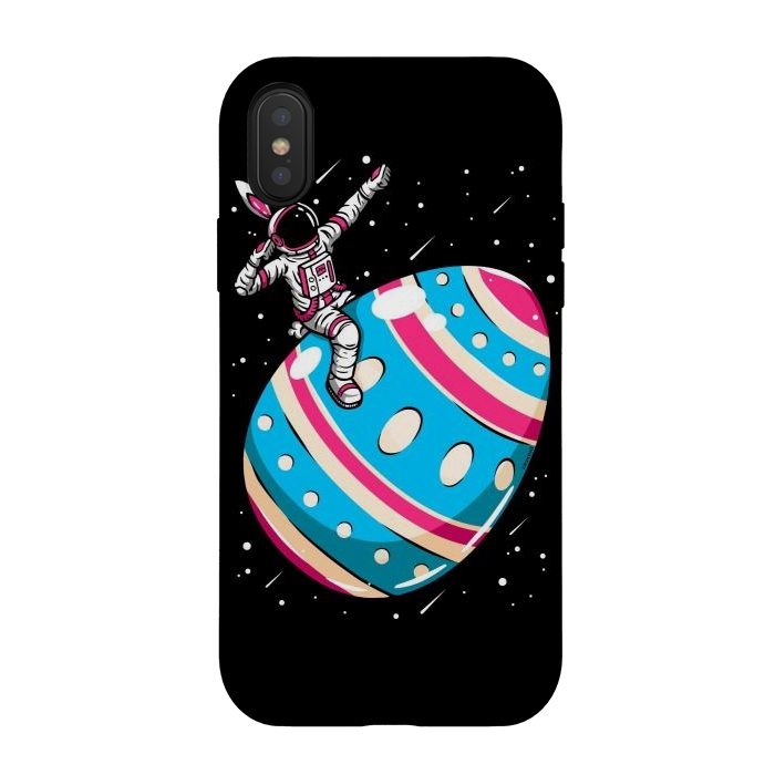 iPhone Xs / X StrongFit Easter Egg Astronaut by LM2Kone