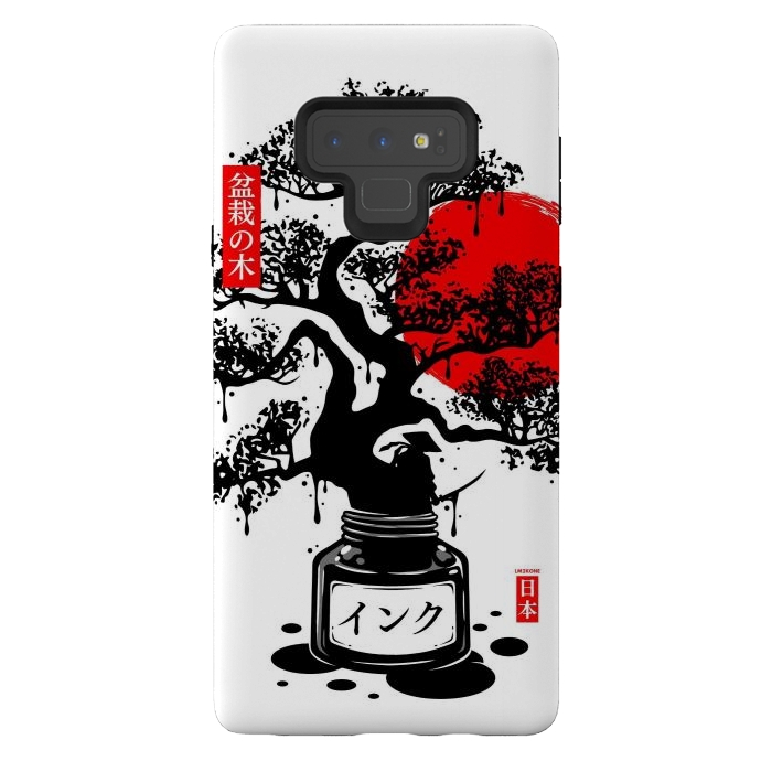 Galaxy Note 9 StrongFit Black Bonsai Japanese Ink by LM2Kone
