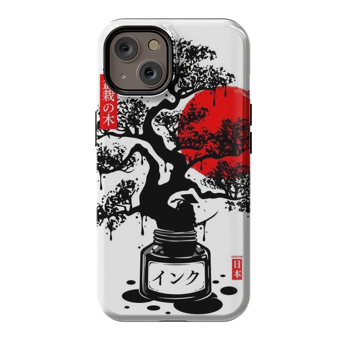 iPhone 14 StrongFit Black Bonsai Japanese Ink by LM2Kone