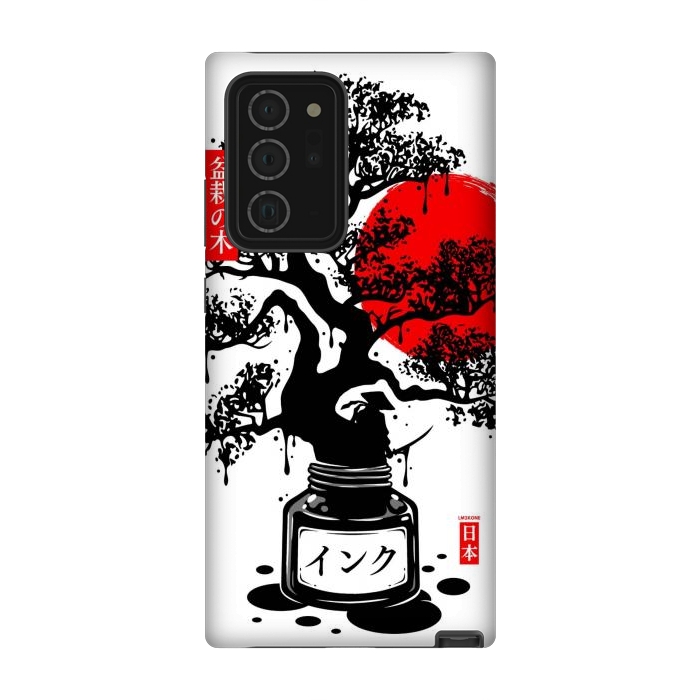 Galaxy Note 20 Ultra StrongFit Black Bonsai Japanese Ink by LM2Kone