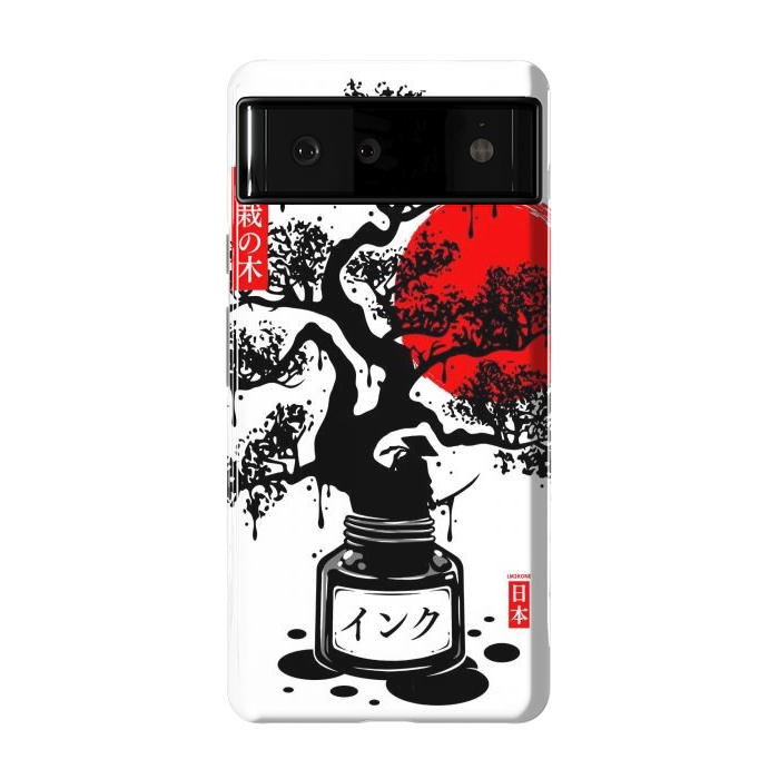 Pixel 6 StrongFit Black Bonsai Japanese Ink by LM2Kone