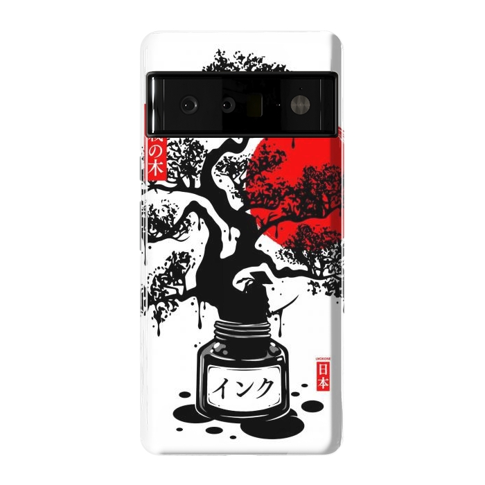 Pixel 6 Pro StrongFit Black Bonsai Japanese Ink by LM2Kone
