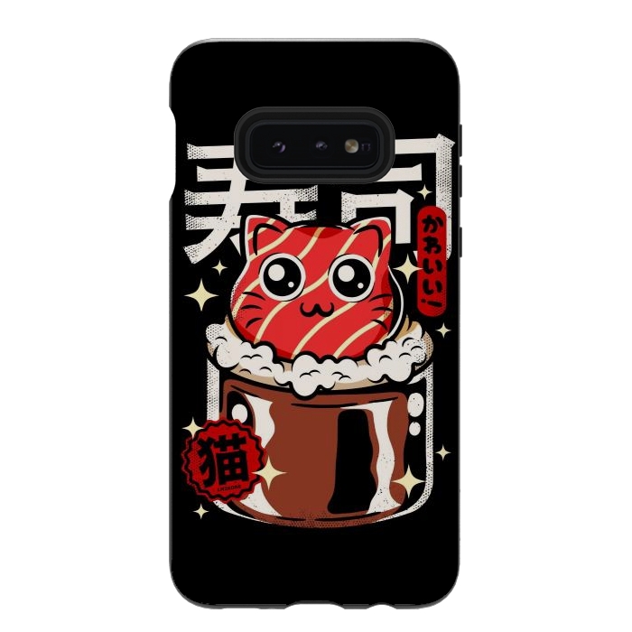 Galaxy S10e StrongFit Neko Sushi Cat by LM2Kone