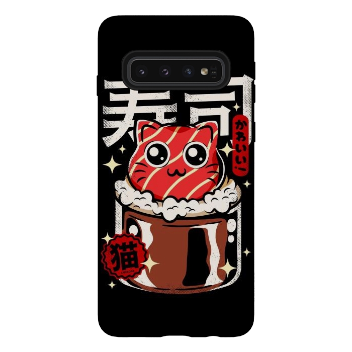 Galaxy S10 StrongFit Neko Sushi Cat by LM2Kone