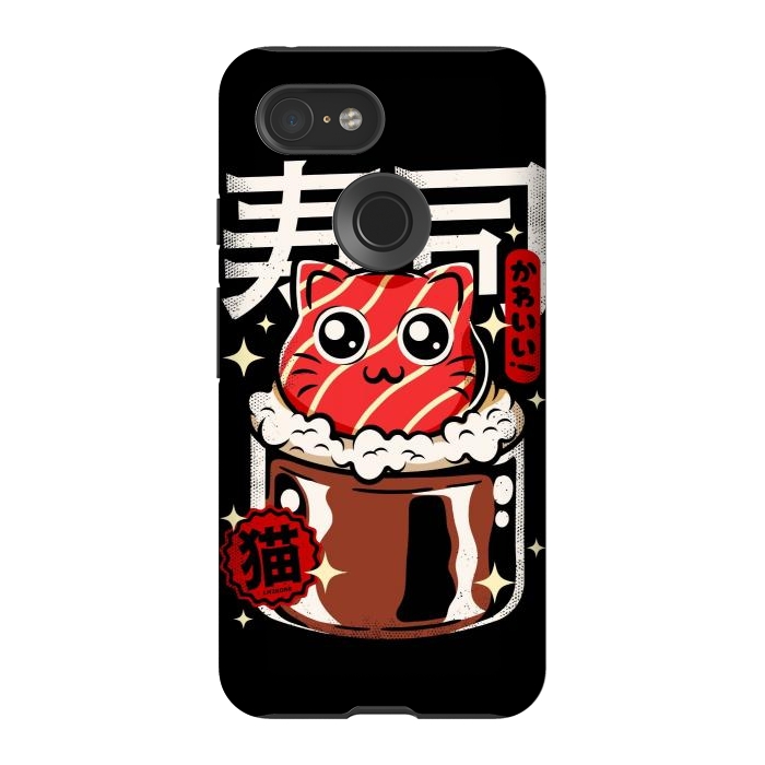 Pixel 3 StrongFit Neko Sushi Cat by LM2Kone
