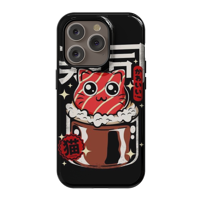 iPhone 14 Pro StrongFit Neko Sushi Cat by LM2Kone