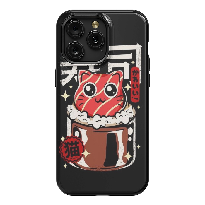 iPhone 15 Pro Max StrongFit Neko Sushi Cat by LM2Kone