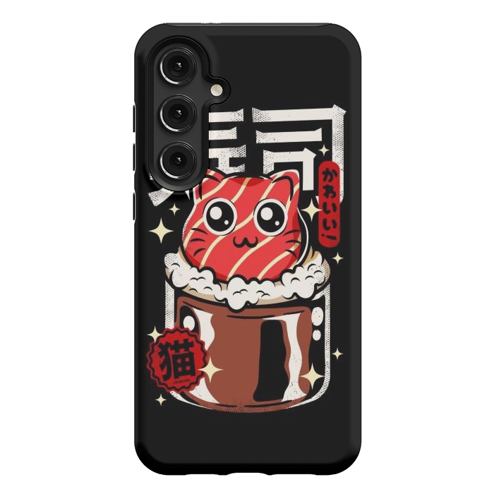 Galaxy S24 Plus StrongFit Neko Sushi Cat by LM2Kone