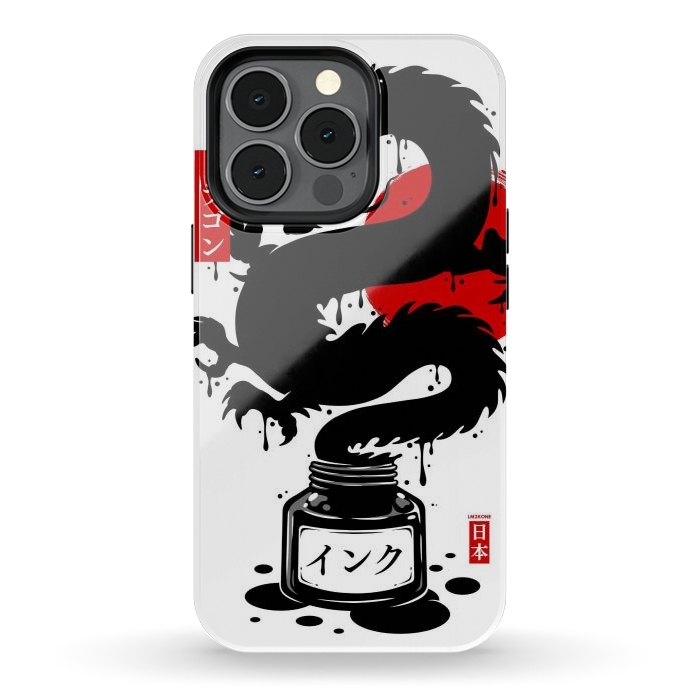 iPhone 13 pro StrongFit Black Dragon Japanese Ink by LM2Kone