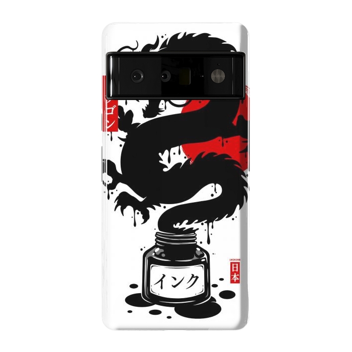 Pixel 6 Pro StrongFit Black Dragon Japanese Ink by LM2Kone